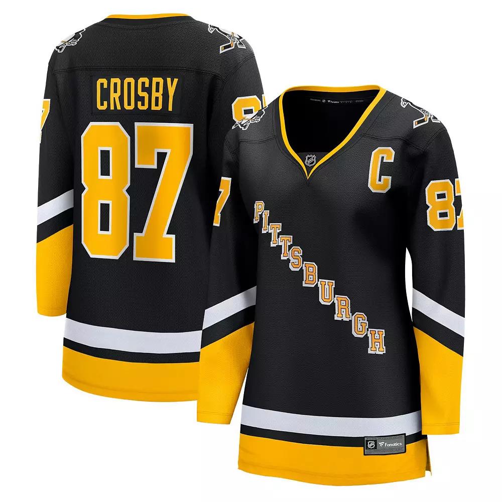Womens Fanatics Branded Sidney Crosby Pittsburgh Penguins 2021/22 Alternate Premier Breakaway Player Jersey Product Image