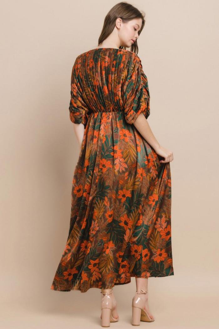 SS Pleated Maxi Dress Product Image