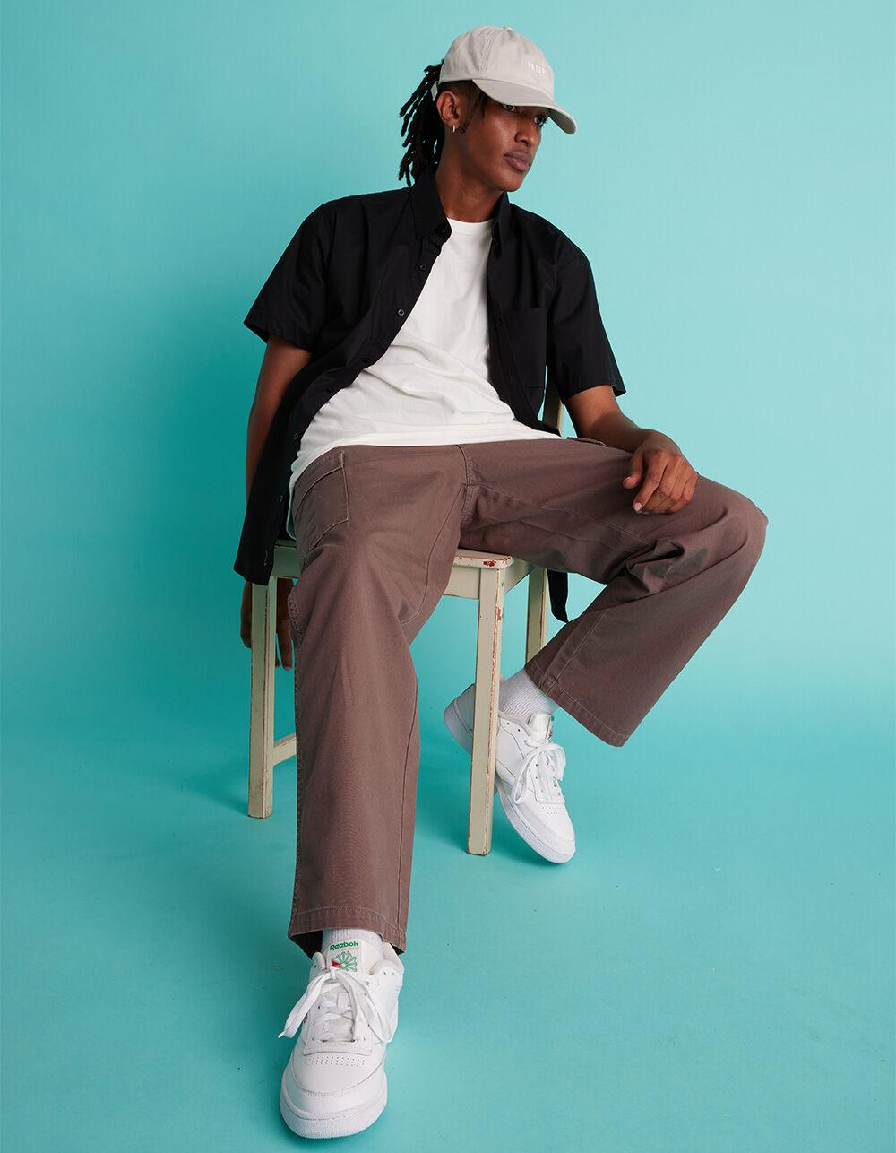 RSQ Mens Loose Cargo Pants - DARK BROWN Product Image