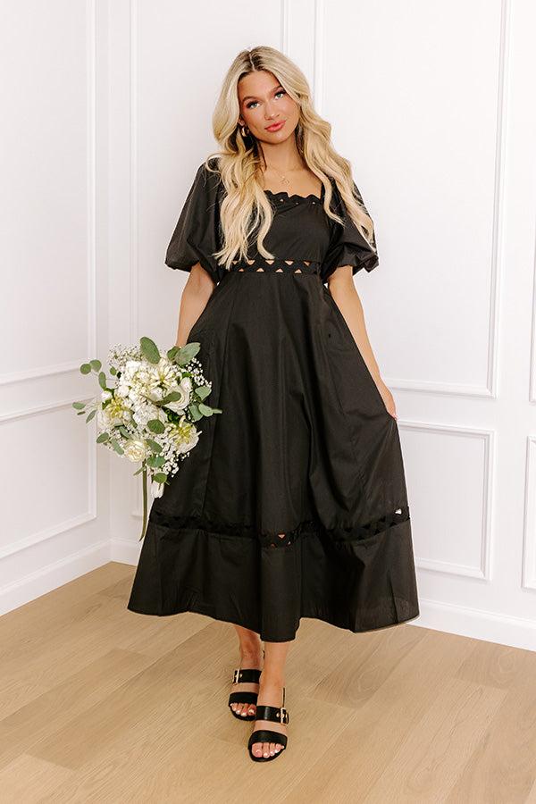 Margaritas Please Cut Out Midi Dress in Black Product Image
