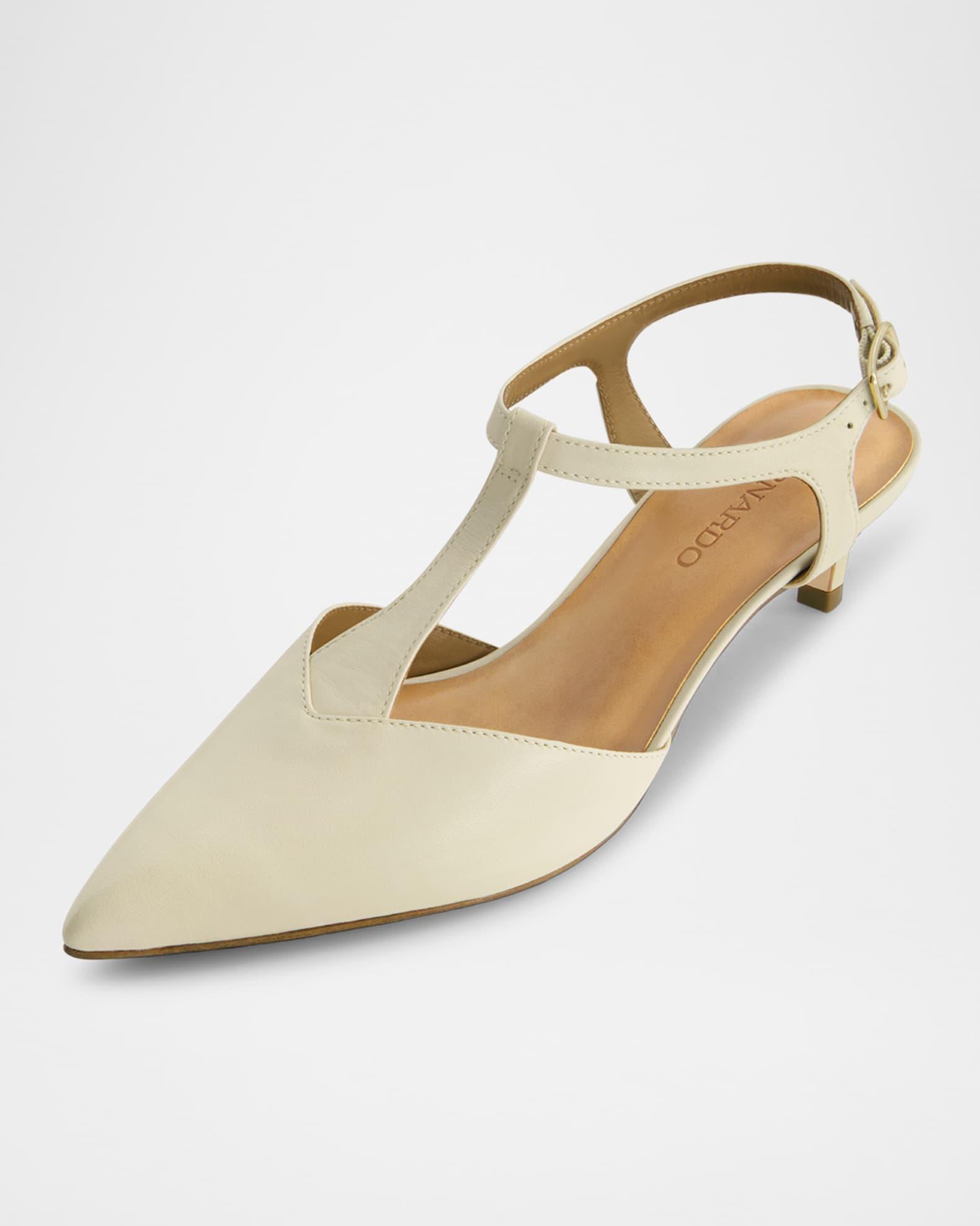 Malta Leather T-Strap Pumps Product Image