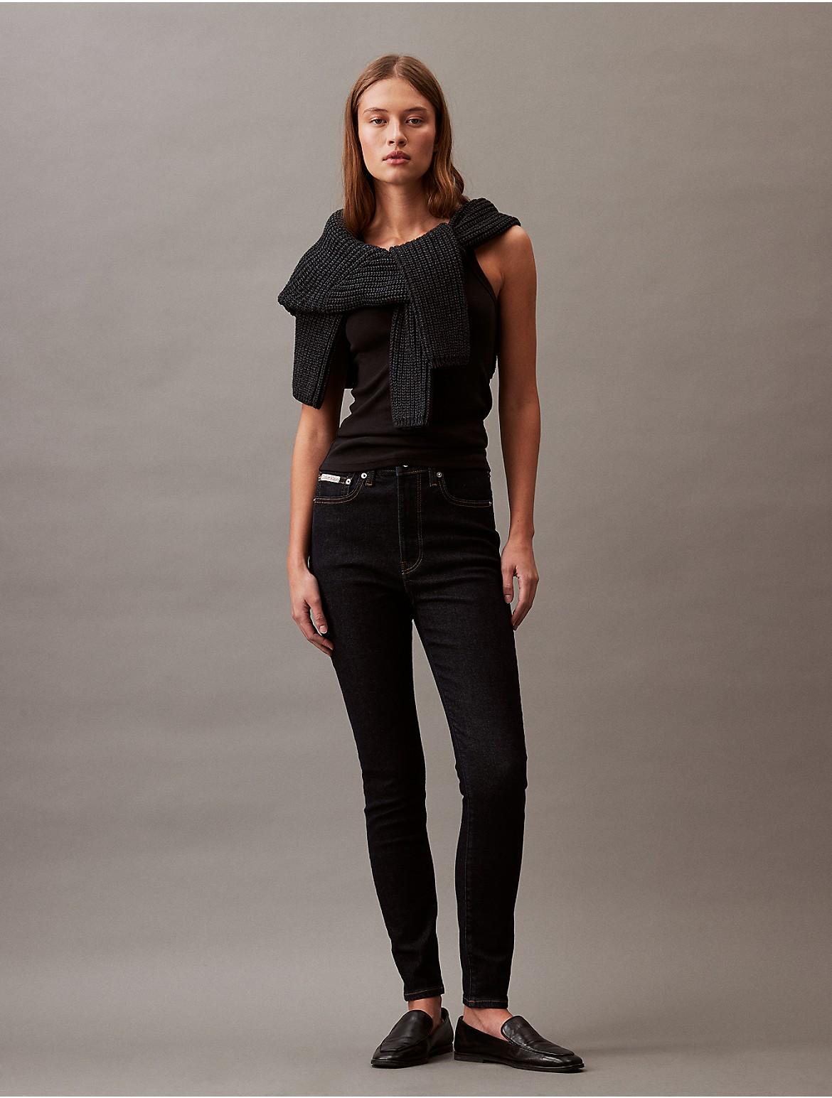 Calvin Klein Womens Original High Rise Skinny Fit Jeans - Blue Product Image