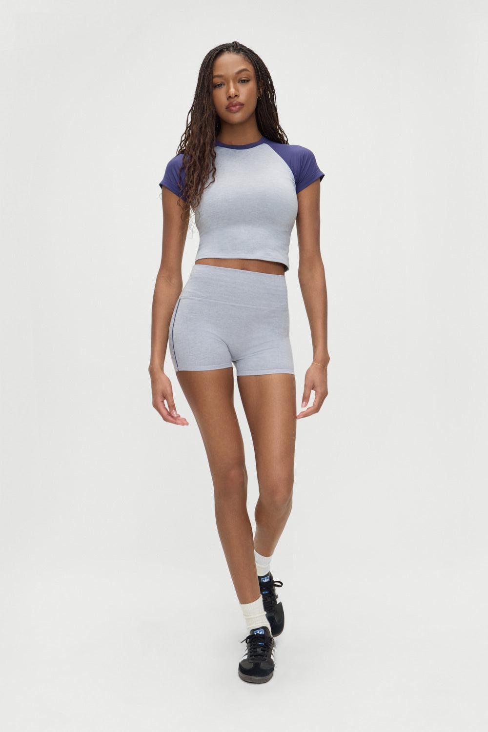 Track Star Cropped Tee - Misty Morning Product Image
