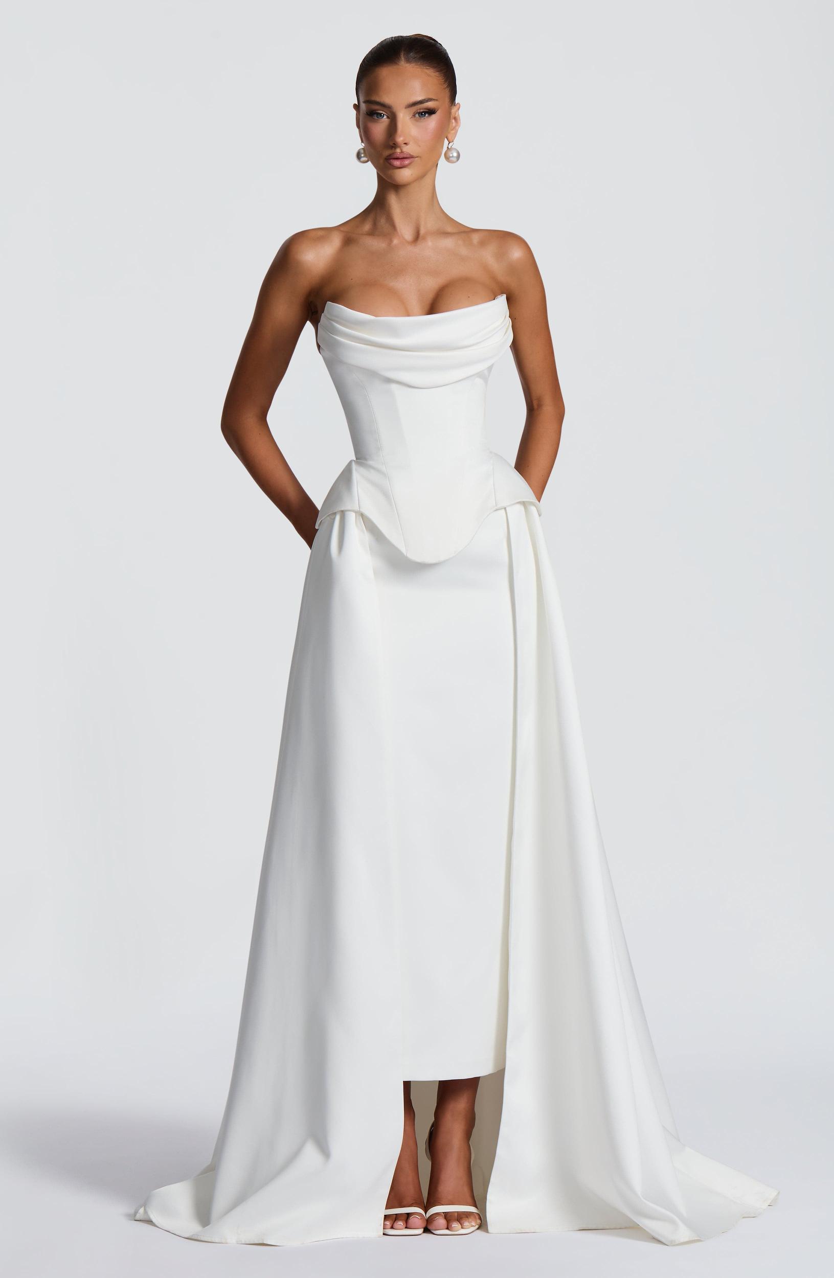 Neri Skirt Train - Ivory Product Image