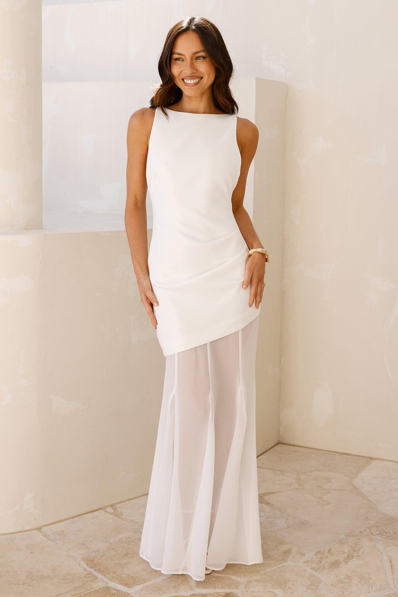 Modern Art Maxi Dress White Product Image