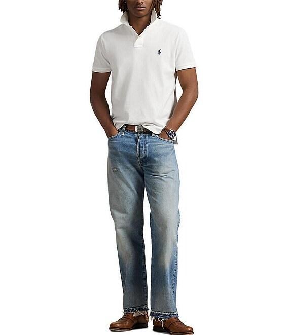 Polo Ralph Lauren Custom Slim Fit Solid Mesh Polo Shirt Product Image