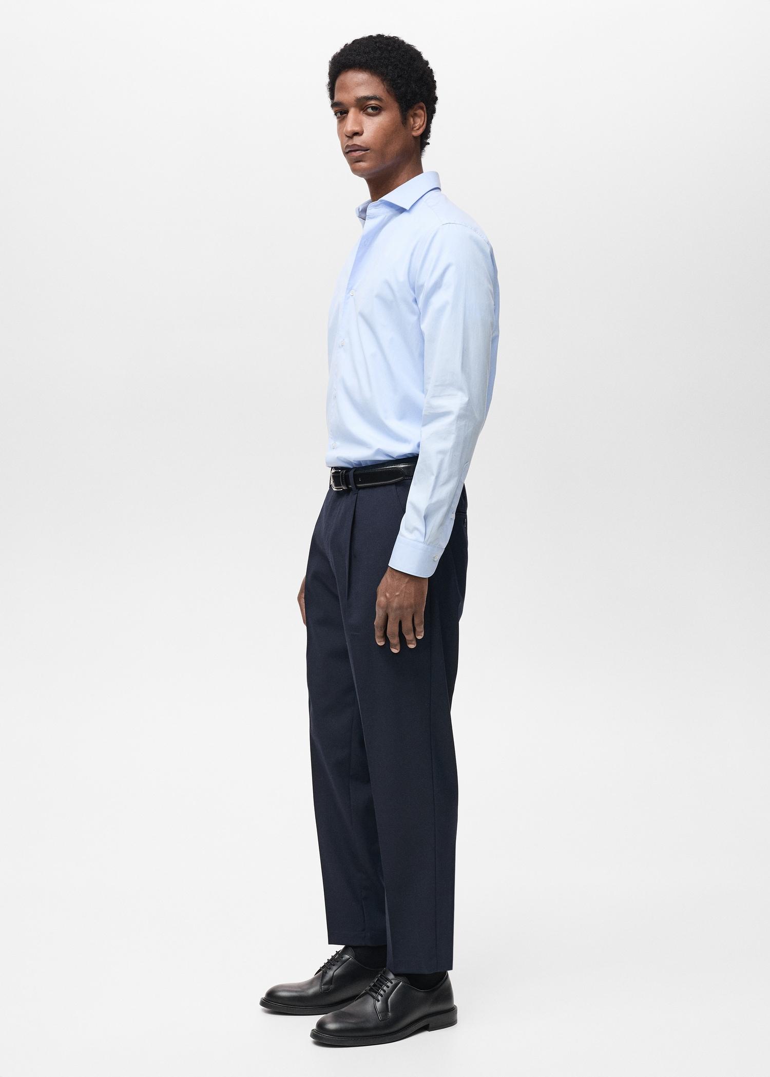 100% cotton regular-fit shirt - Men | MANGO USA Product Image