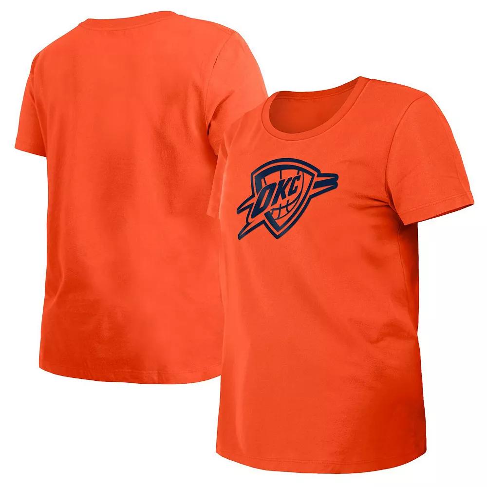 Women's New Era Orange Oklahoma City Thunder 2023/24 City Edition T-Shirt, Size: Small Product Image