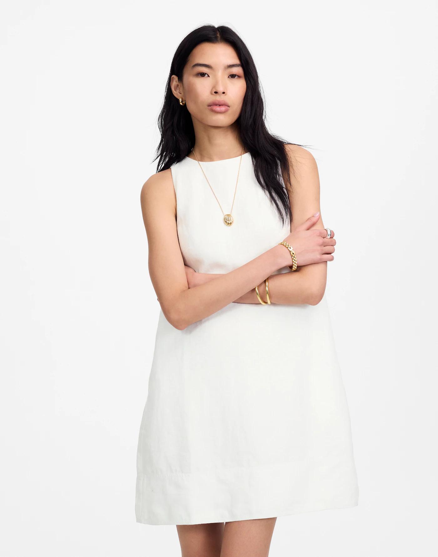 Mini Shift Dress in Linen Product Image