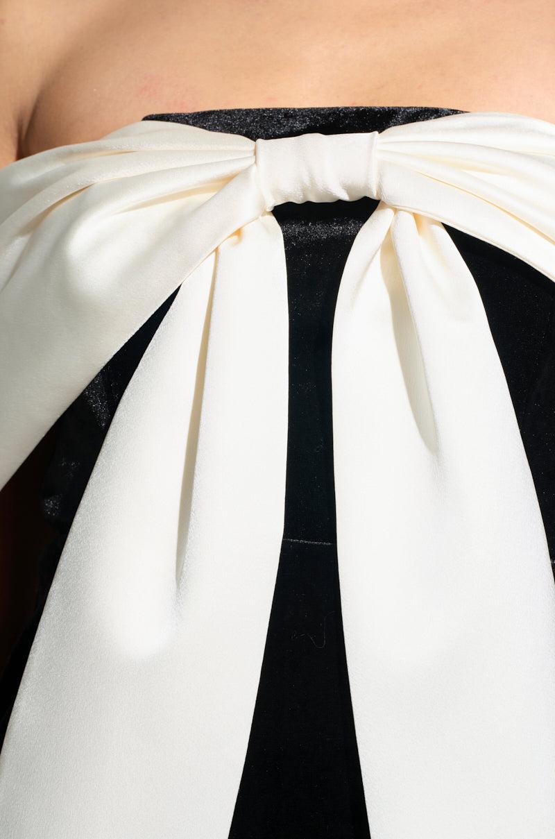 MY PRESENCE IS A PRESENT VELVET MINI DRESS Product Image