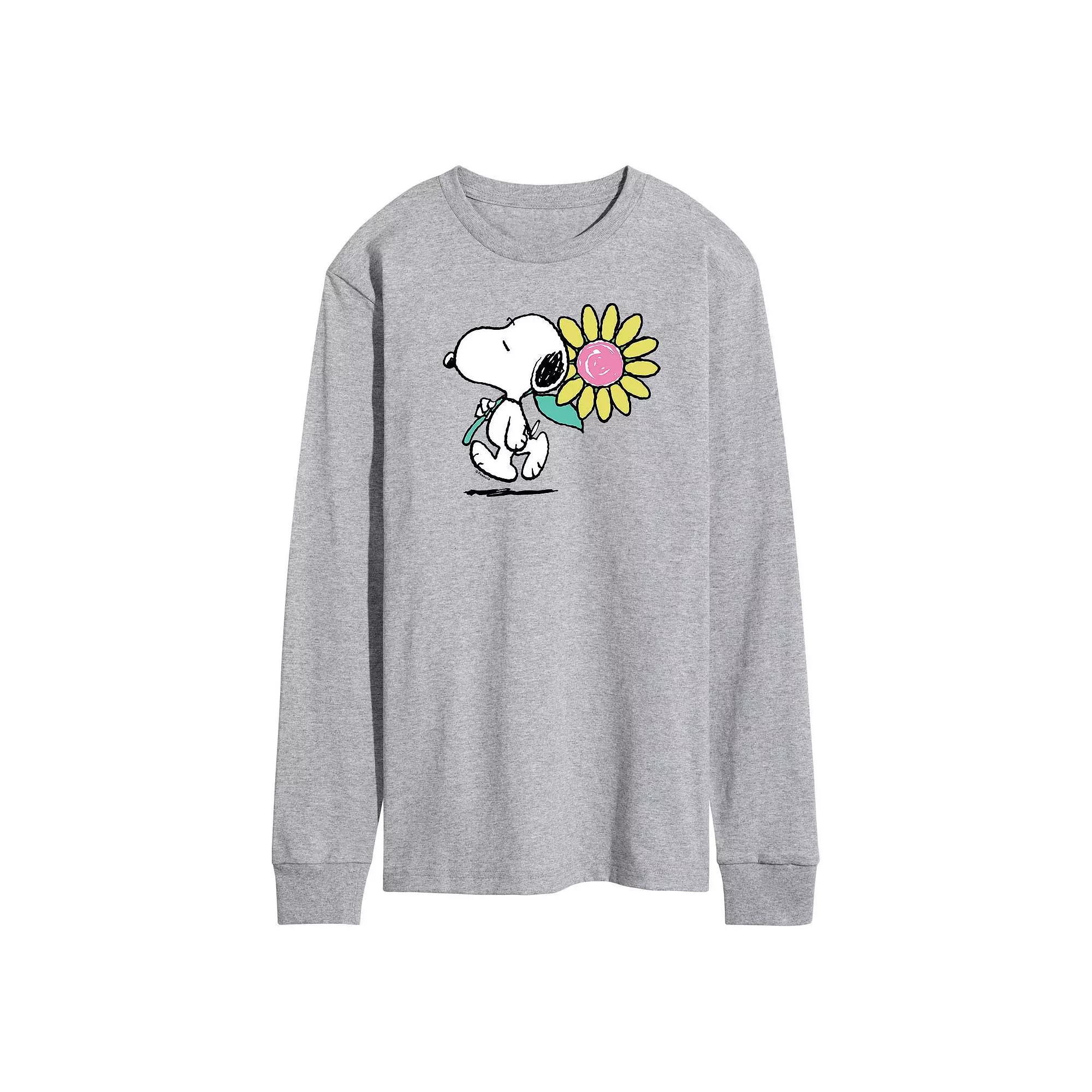 Men's Peanuts Snoopy Daisy Long Sleeve,  Product Image