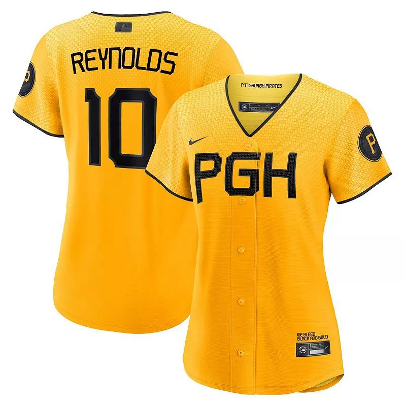 Women's Nike Bryan Reynolds Gold Pittsburgh Pirates 2023 City Connect Replica Player Jersey,  Product Image