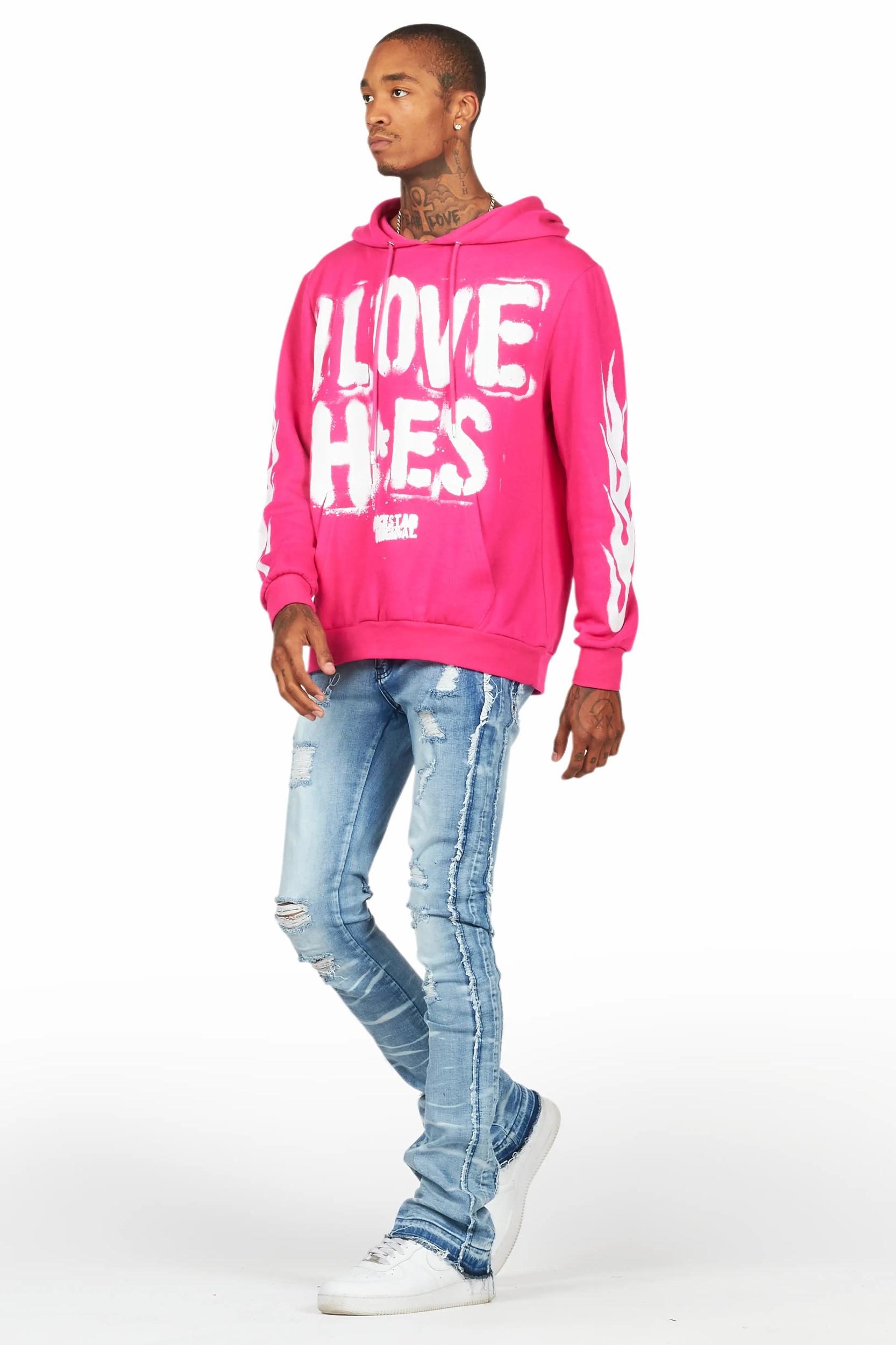 Rugged Blue Stacked Flare Jean Male Product Image