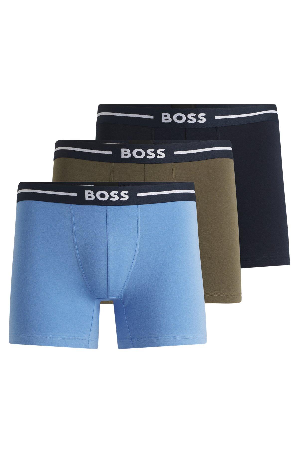 Three-pack of boxer briefs with logo stripe waistbands Product Image