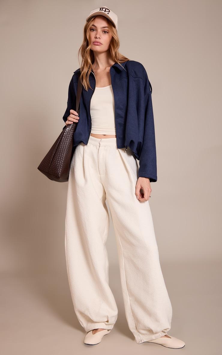 Plum Athletics Club Cotton Fleece Bomber Jacket Product Image