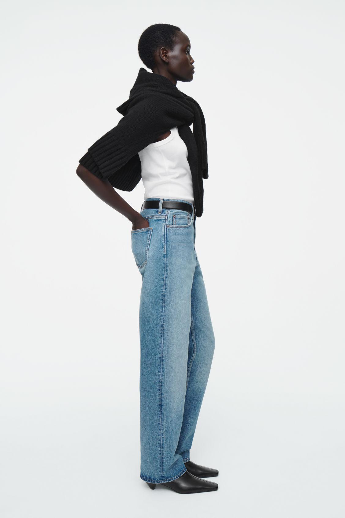 COLUMN STRAIGHT-LEG JEANS Product Image