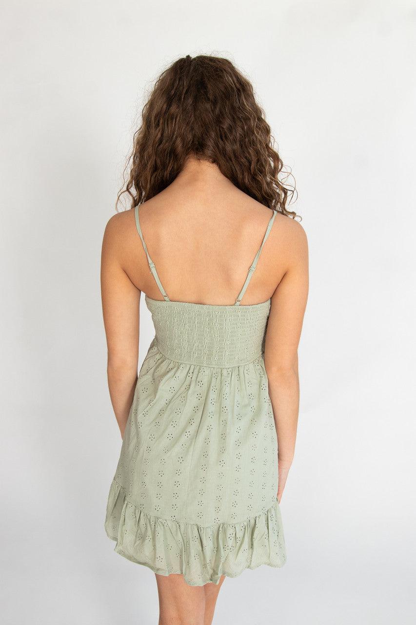 Floral Eyelet Milkmaid Mini Dress Product Image