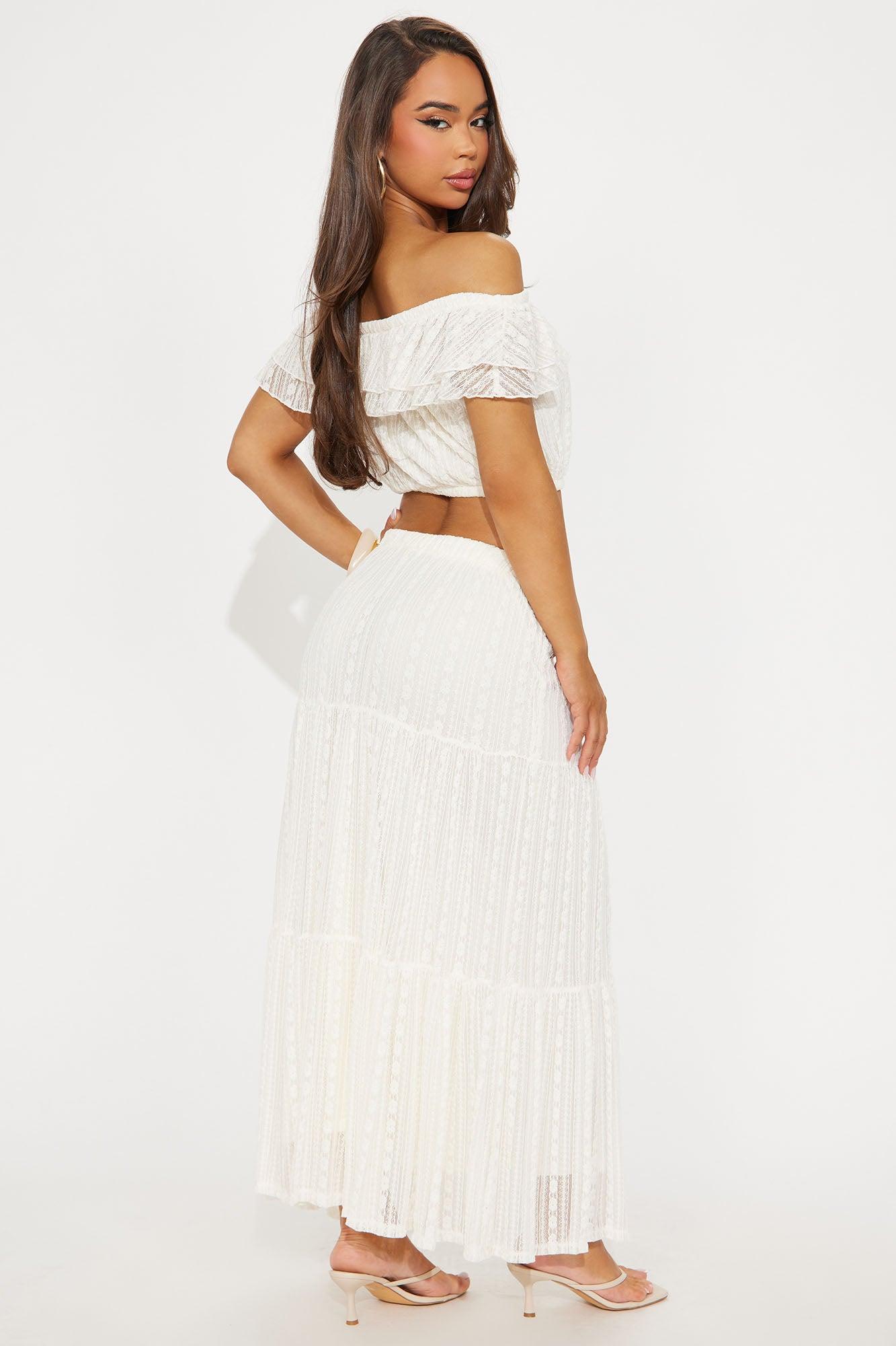 Morgan Maxi Skirt Set - Ivory Product Image