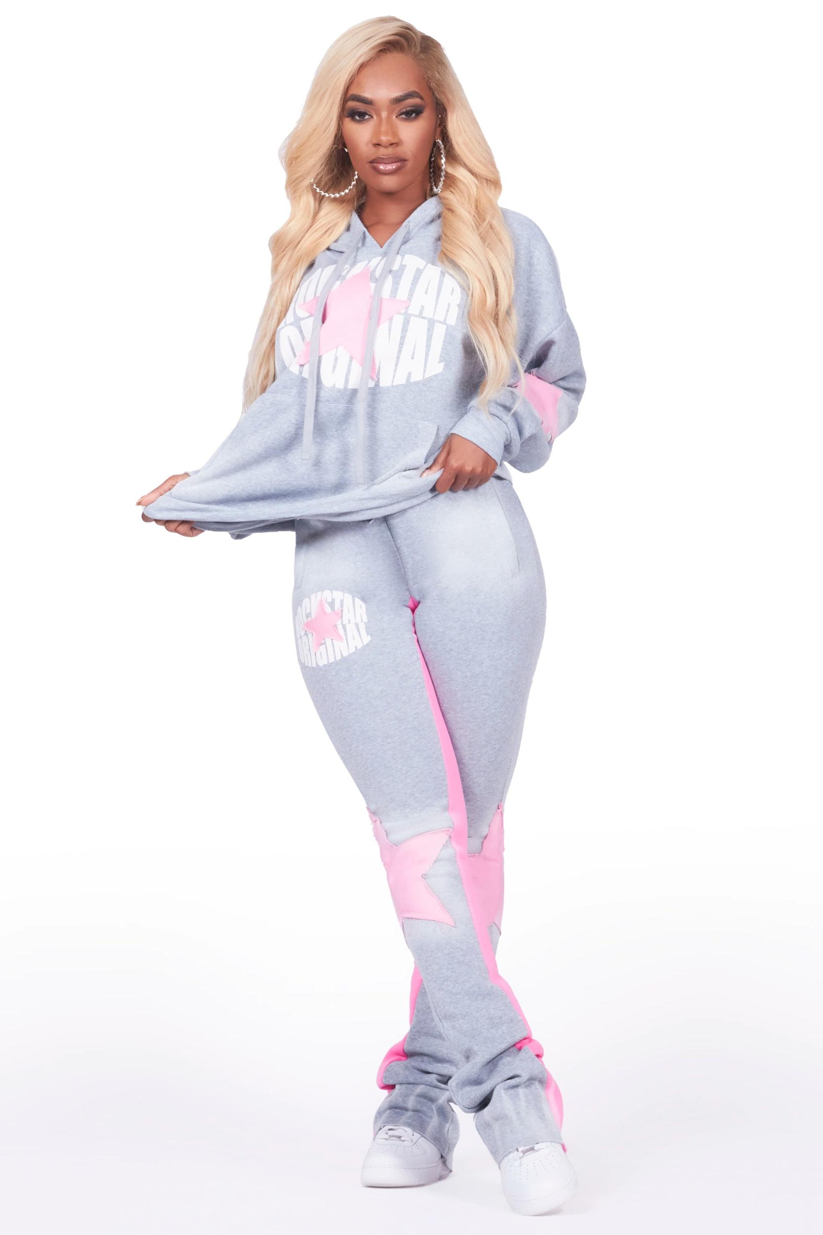 Kaliyah Heather Grey Super Stacked Trackset Female Product Image