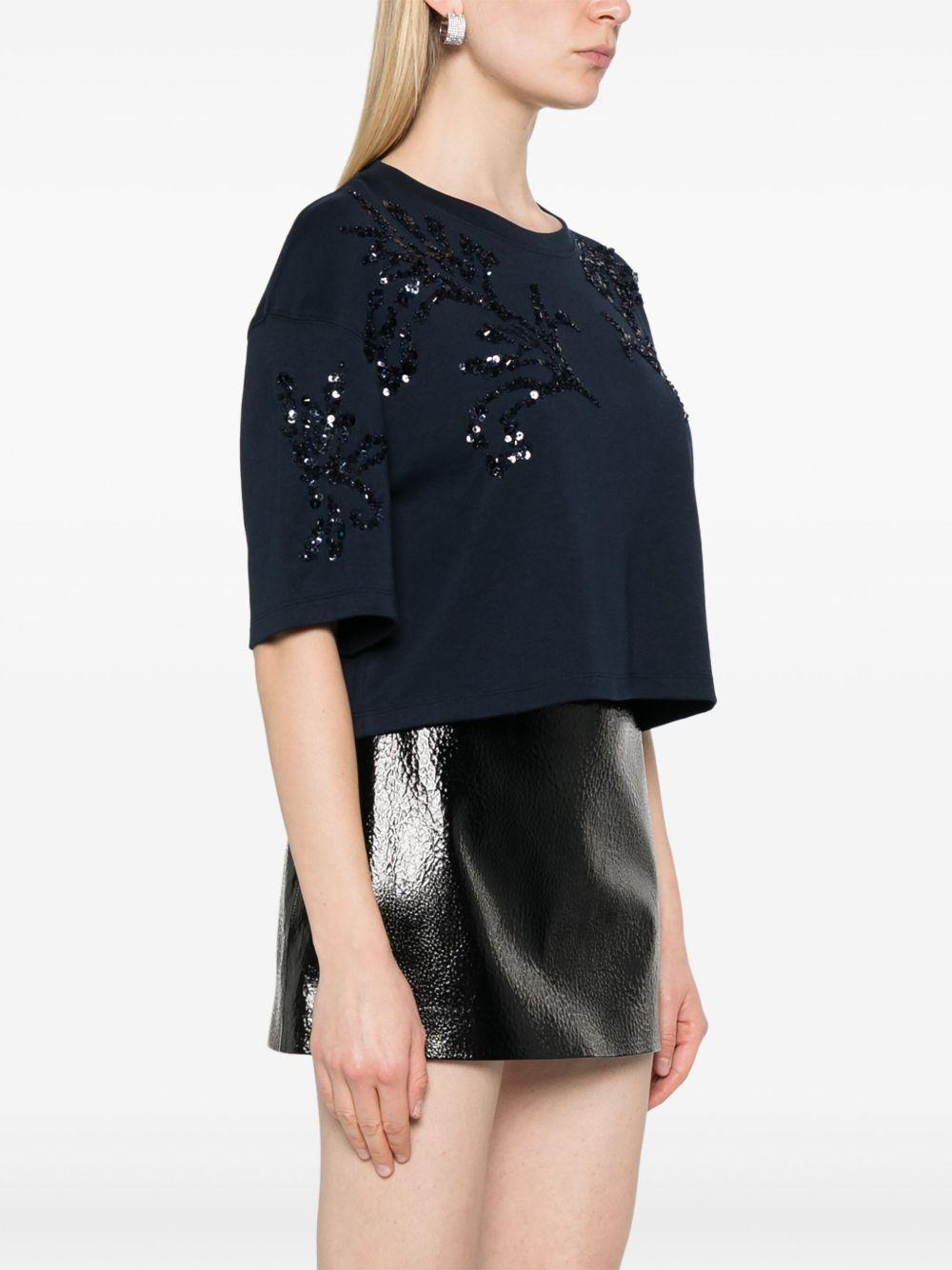 rhinestone-embellished T-shirt Product Image