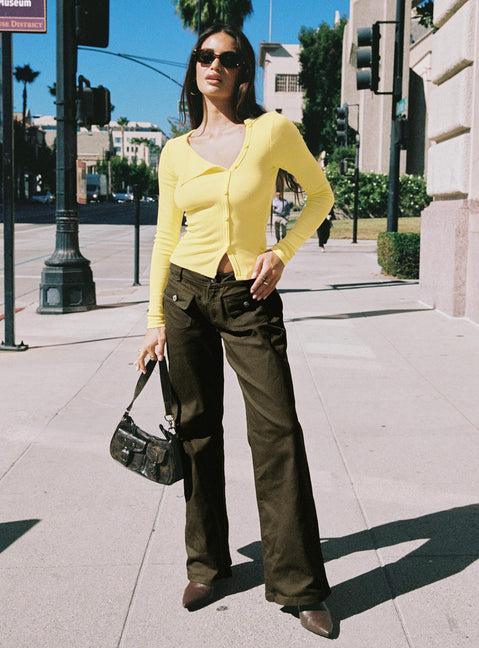 Passoni Long Sleeve Top Lemon Product Image