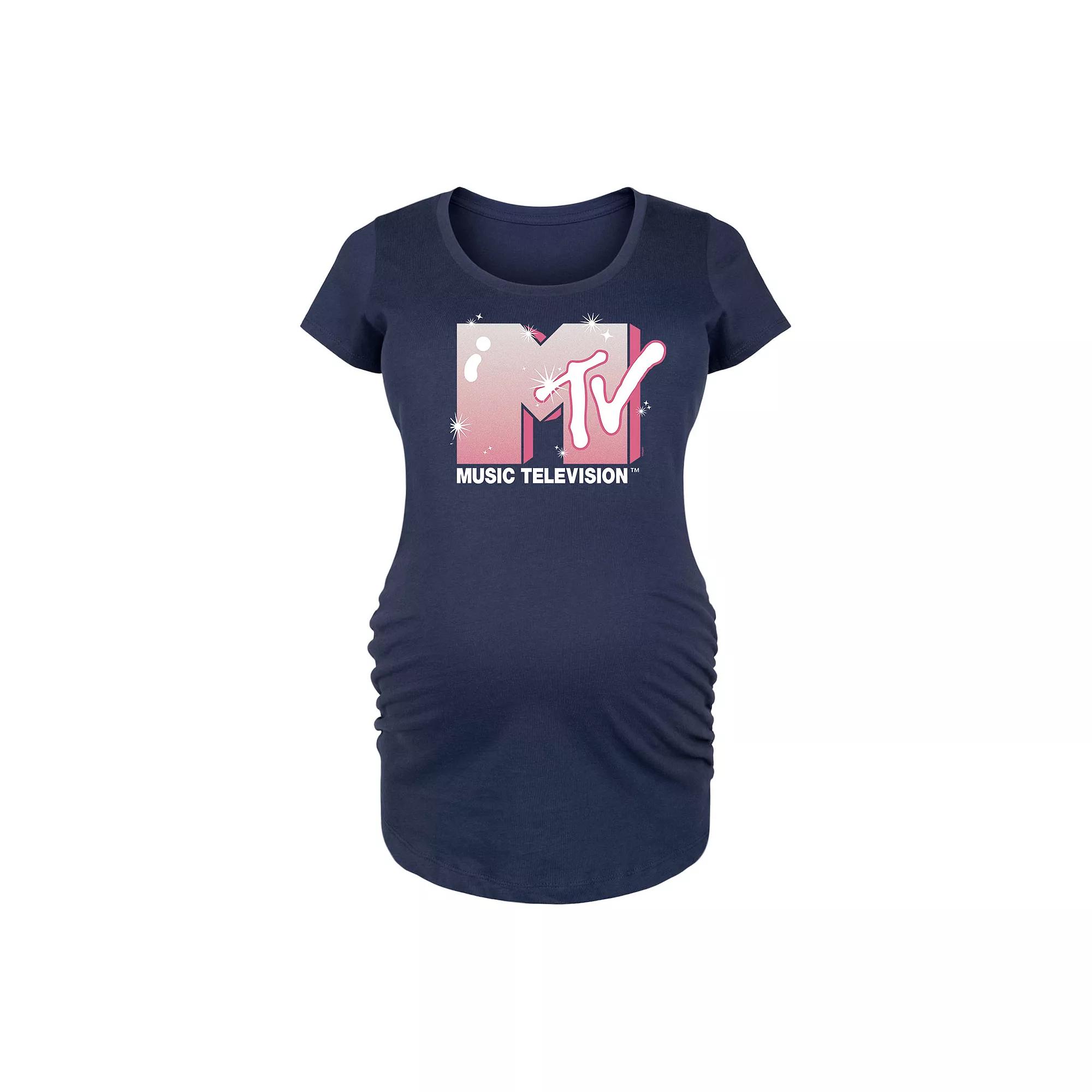 Maternity MTV Glitter Logo Graphic Tee, Women's,  Product Image