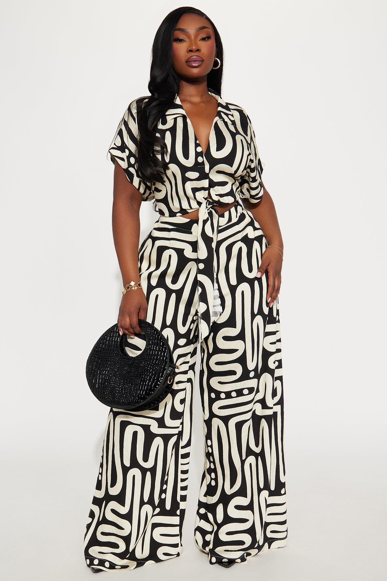 Posted In Portugal Linen Pant Set - Natural/Combo Product Image