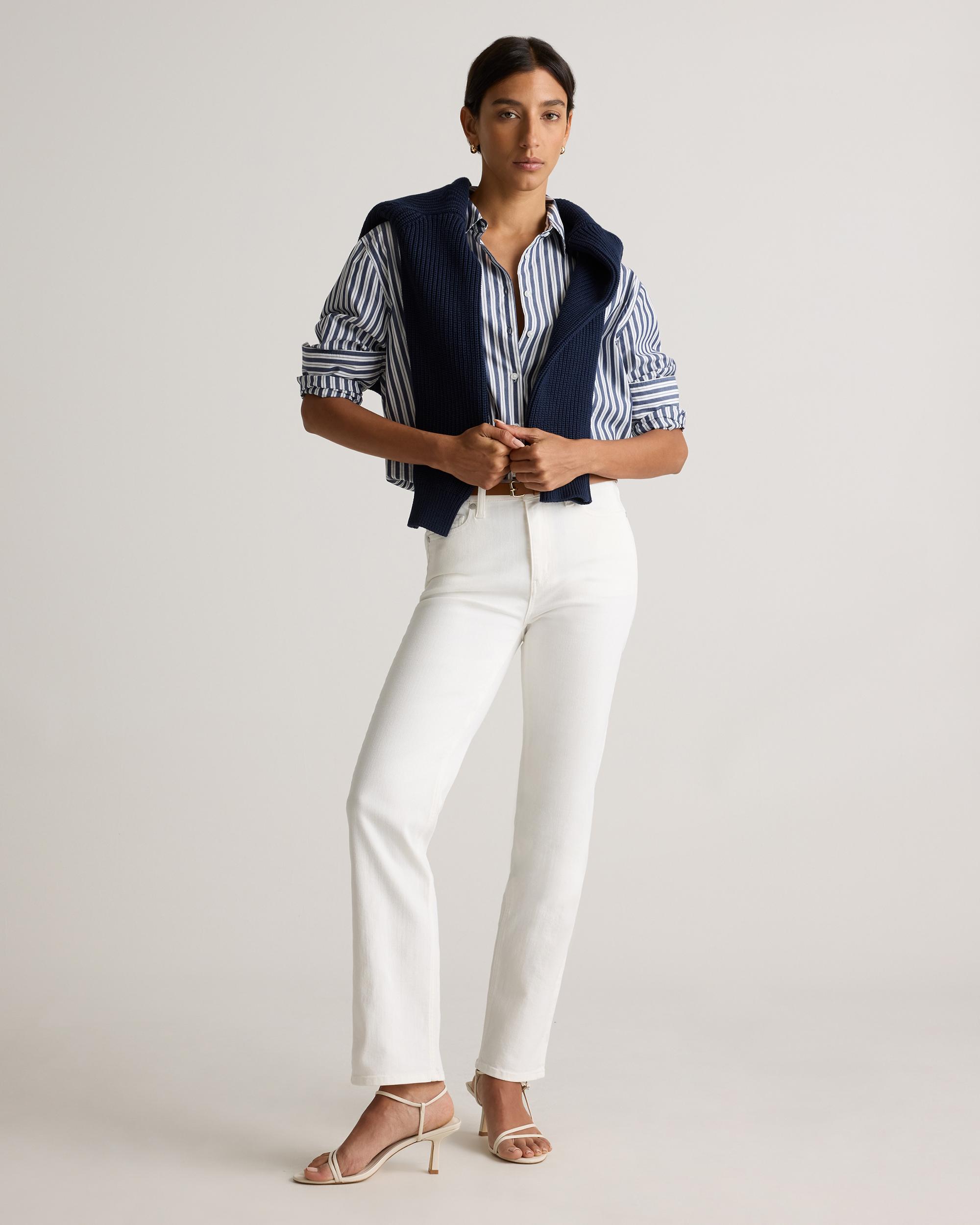 Quince | Women's Bella Stretch Straight Jeans Organic Cotton Product Image