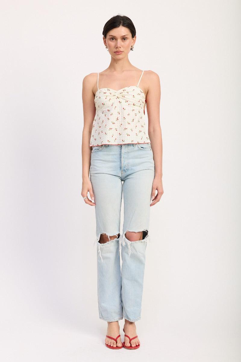 Roses Backless Tank Top Product Image