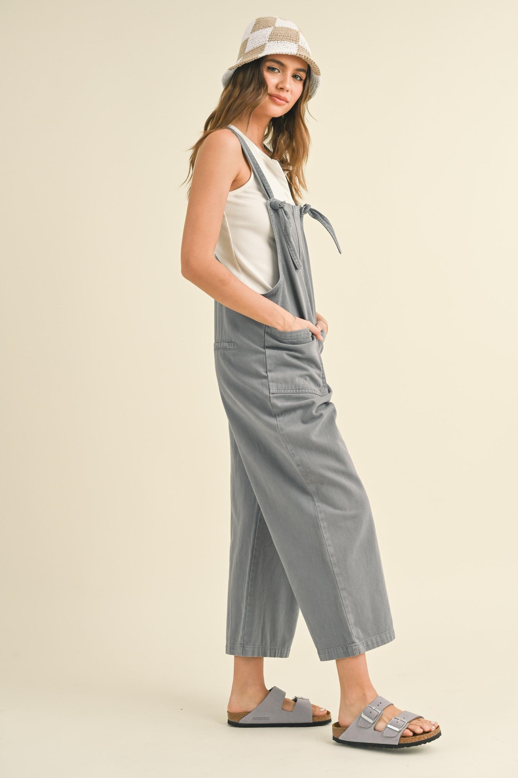 Washed Tencel Cute Jumpsuit Product Image