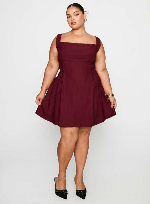 Xanthus Mini Dress Red Curve Product Image
