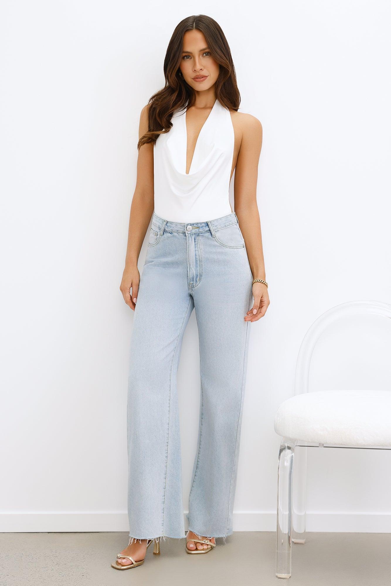 Making An Icon Halter Bodysuit White Product Image