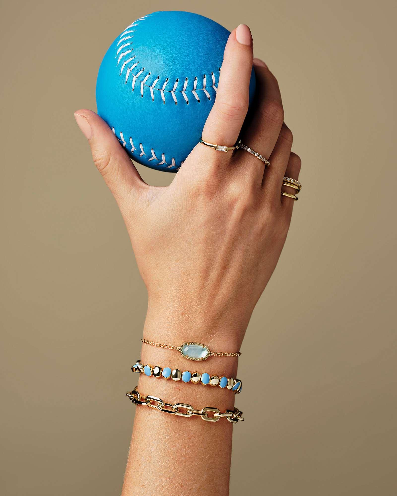 Daphne Enamel Gold Stretch Bracelet Product Image