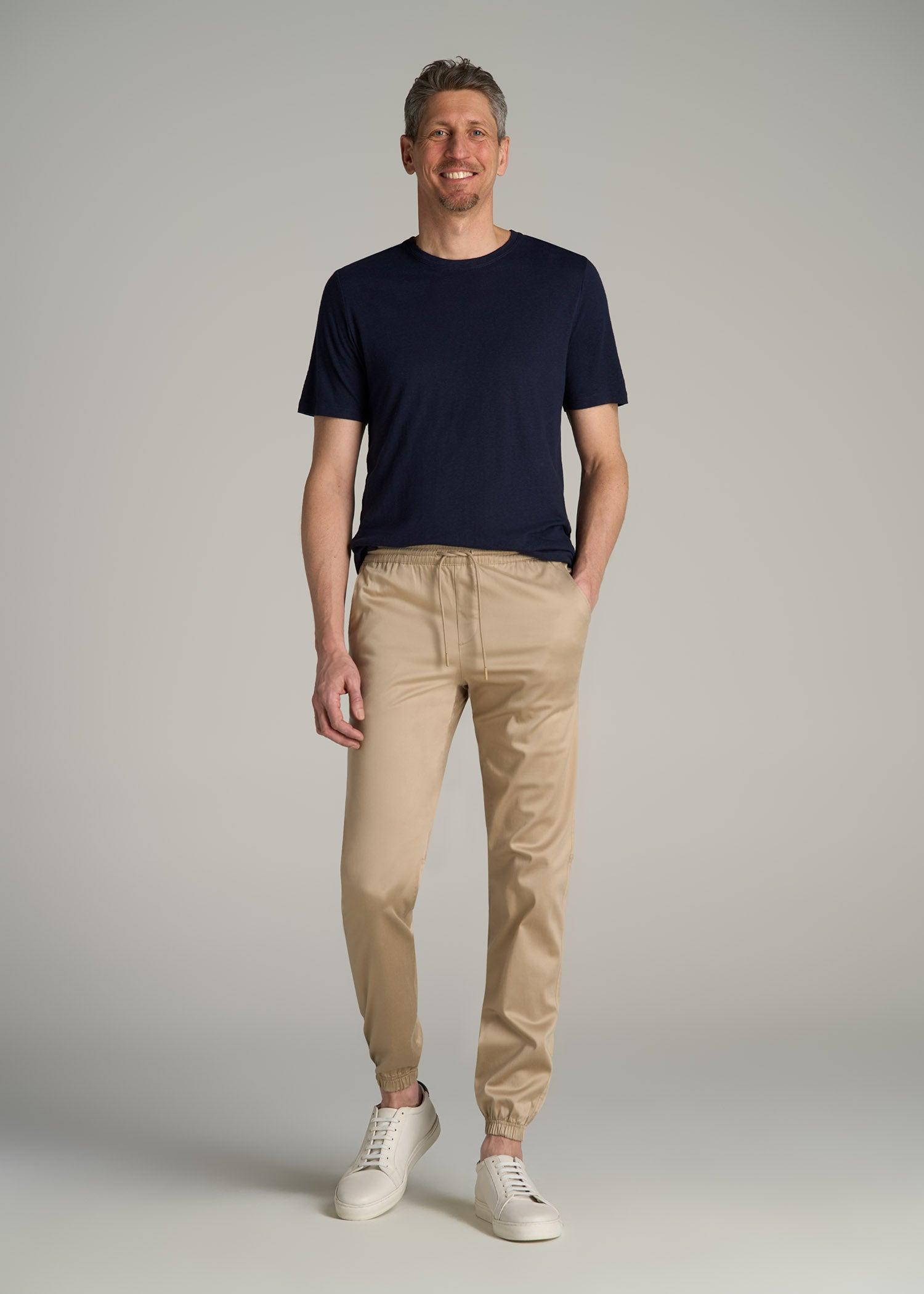 Stretch Twill Jogger Pants for Tall Men in Nutshell Male Product Image