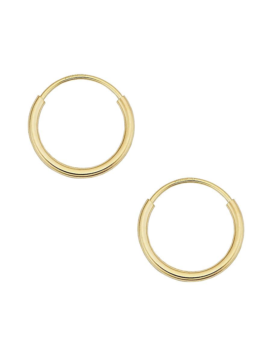 Womens 14K Yellow Gold Easy Day Petite Hoops Product Image