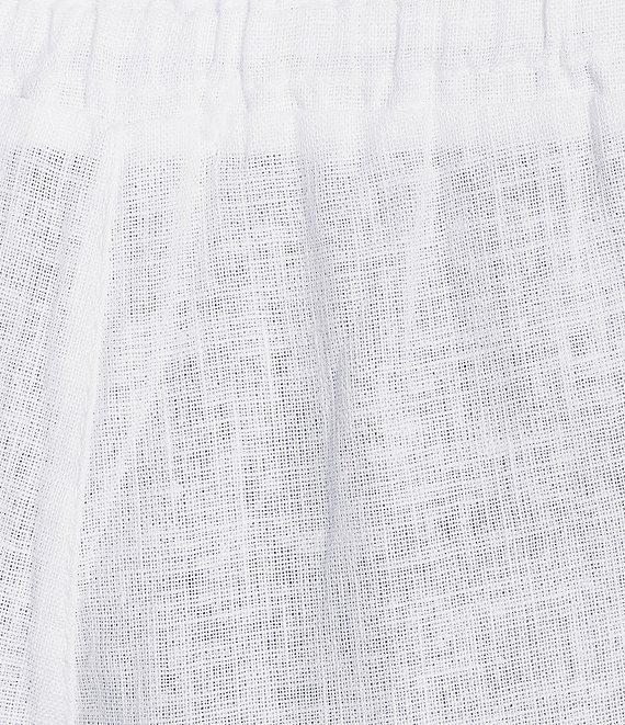 M Made In Italy Linen Blend Wide Leg Pull-On Cropped Pants Product Image