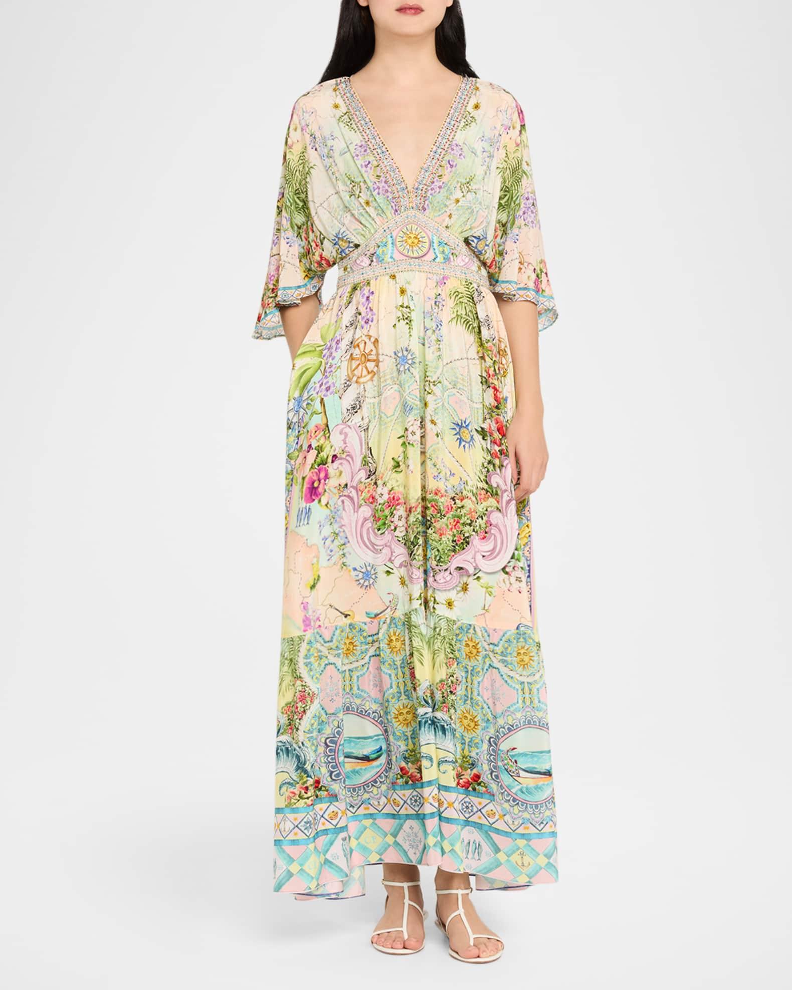 Just Coasting Ruffle-Hem Maxi Dress Product Image