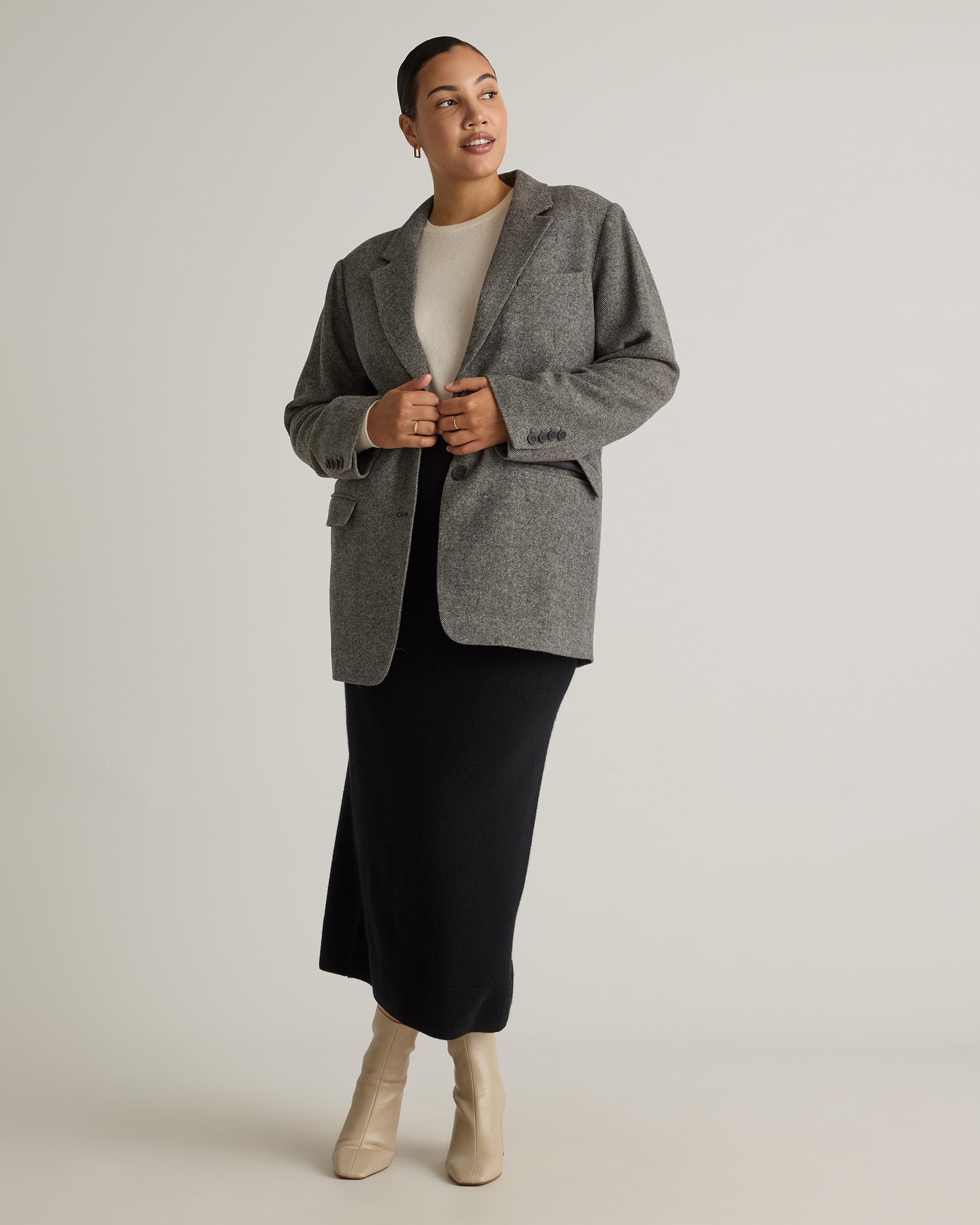 Quince | Women's Mongolian Cashmere Fitted Midi Skirt Product Image