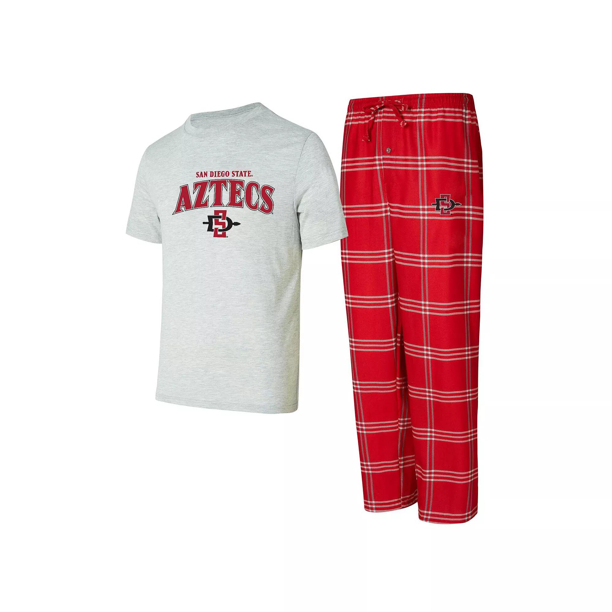 Men's Concepts Sport San Diego State Aztecs T-Shirt & Pants Sleep Set, Size: Large, Sds Red Product Image
