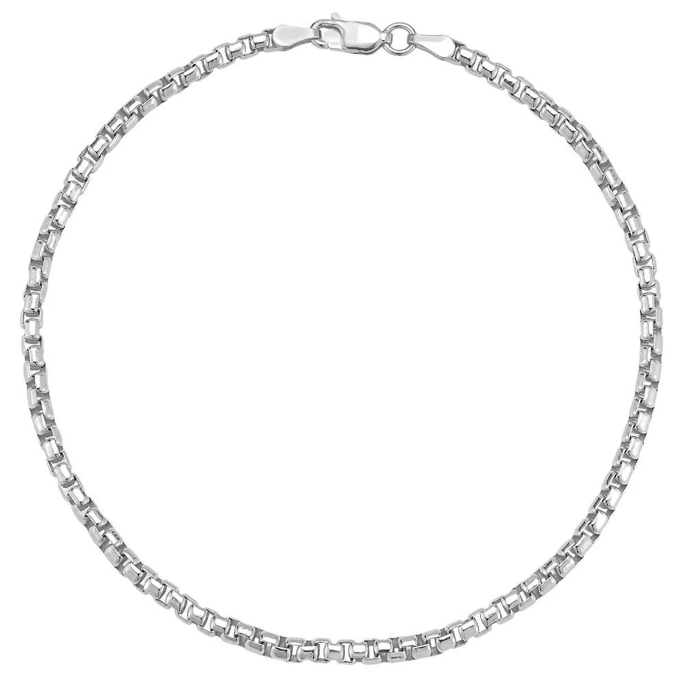 Men's Menster Sterling Silver 3 mm Box Bracelet, Size: 9" Product Image