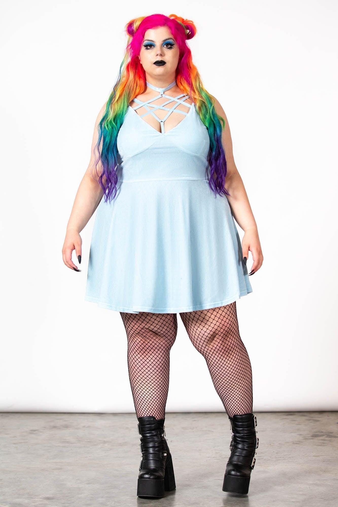 Magica Skater Dress [PASTEL BLUE] - Resurrect Female Product Image