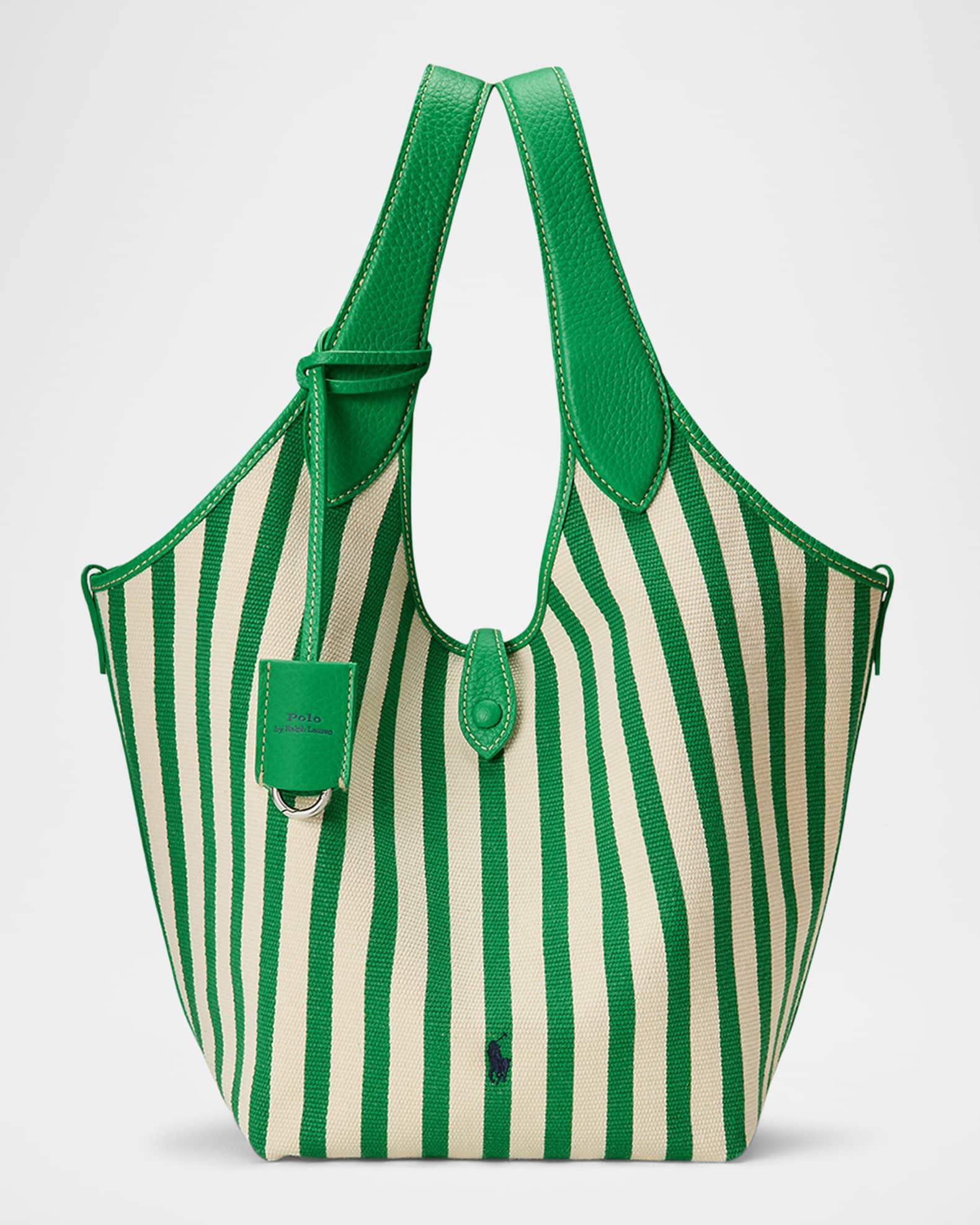Striped Cotton Canvas Tote Bag Product Image