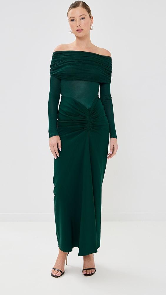 Christopher Esber Sonora Veiled Ruched Dress | Shopbop Product Image