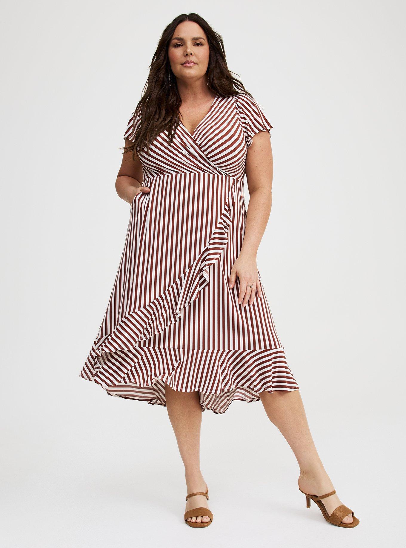 Midi Surplice Tiered Dress Product Image