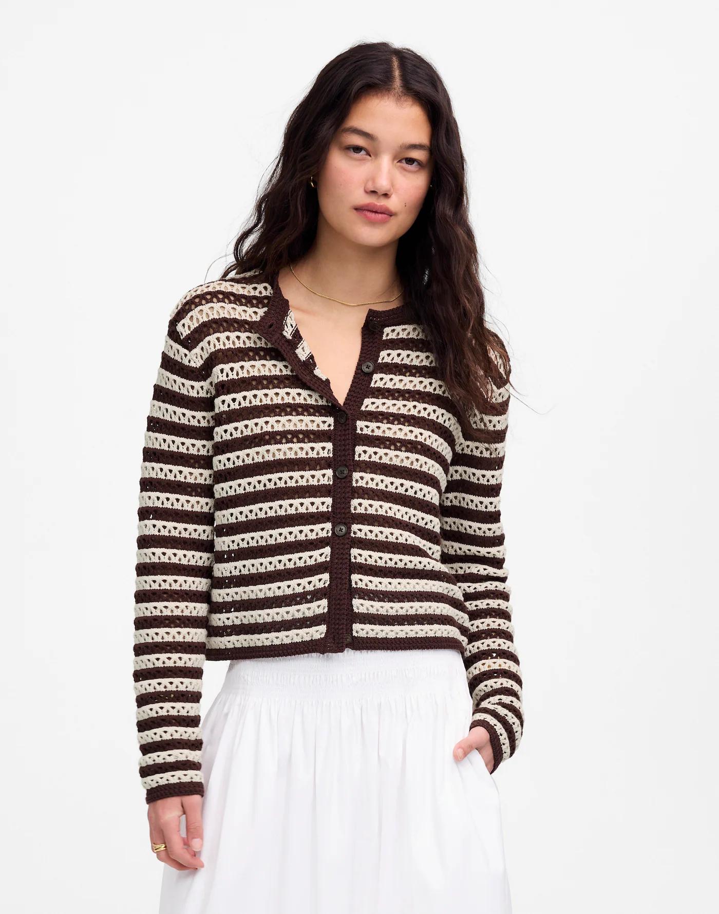 Open-Stitch Crewneck Sweater Product Image