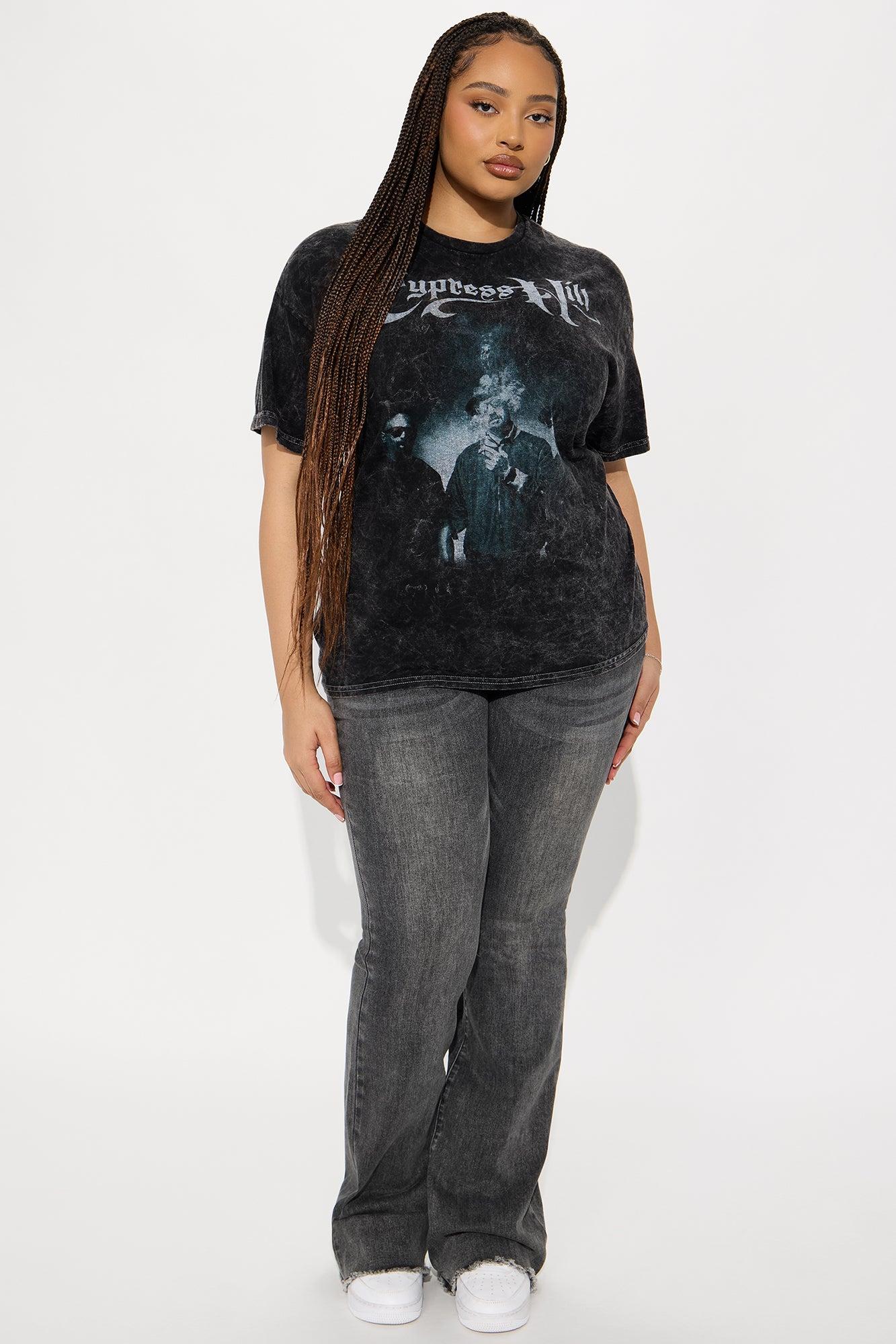 Cypress Hill Washed Oversized Tee - Black Female Product Image