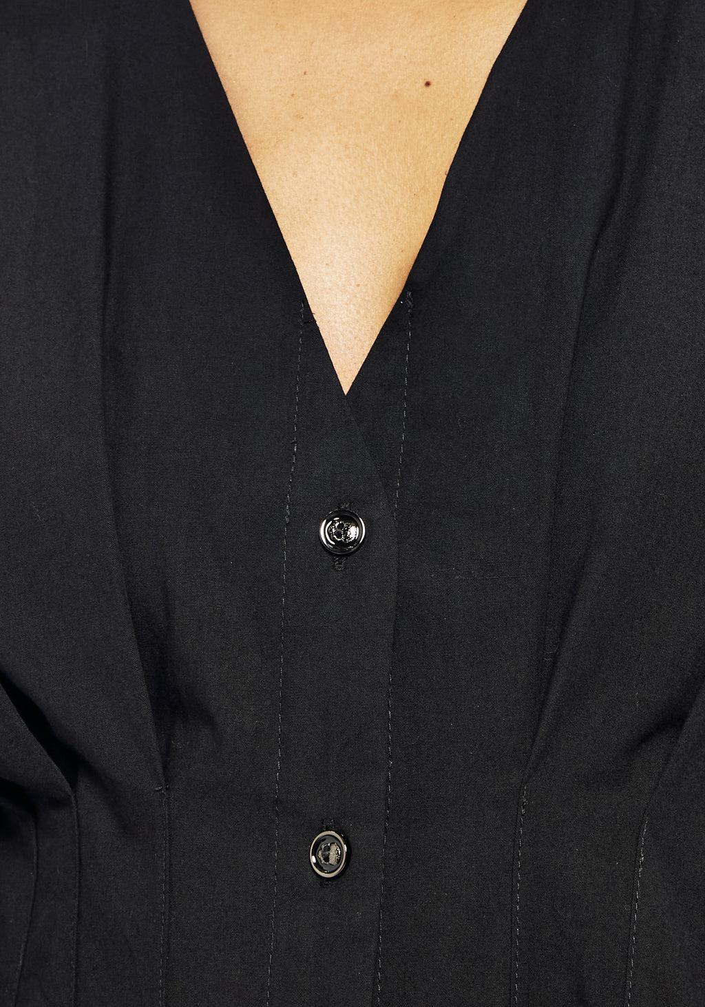 Finis Cotton Button Up Midi Shirt Dress Product Image