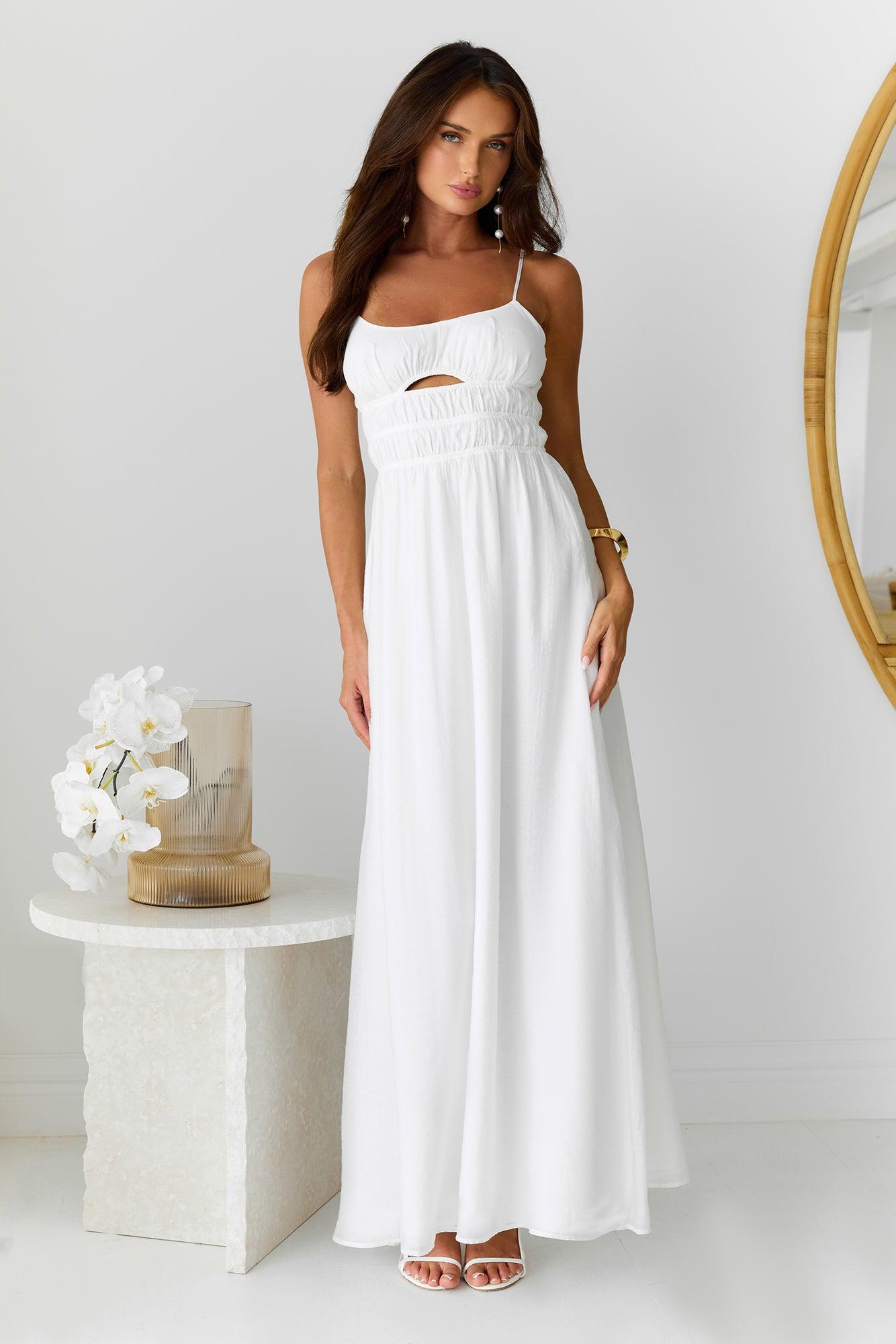 Chic Hideaway Maxi Dress White Product Image