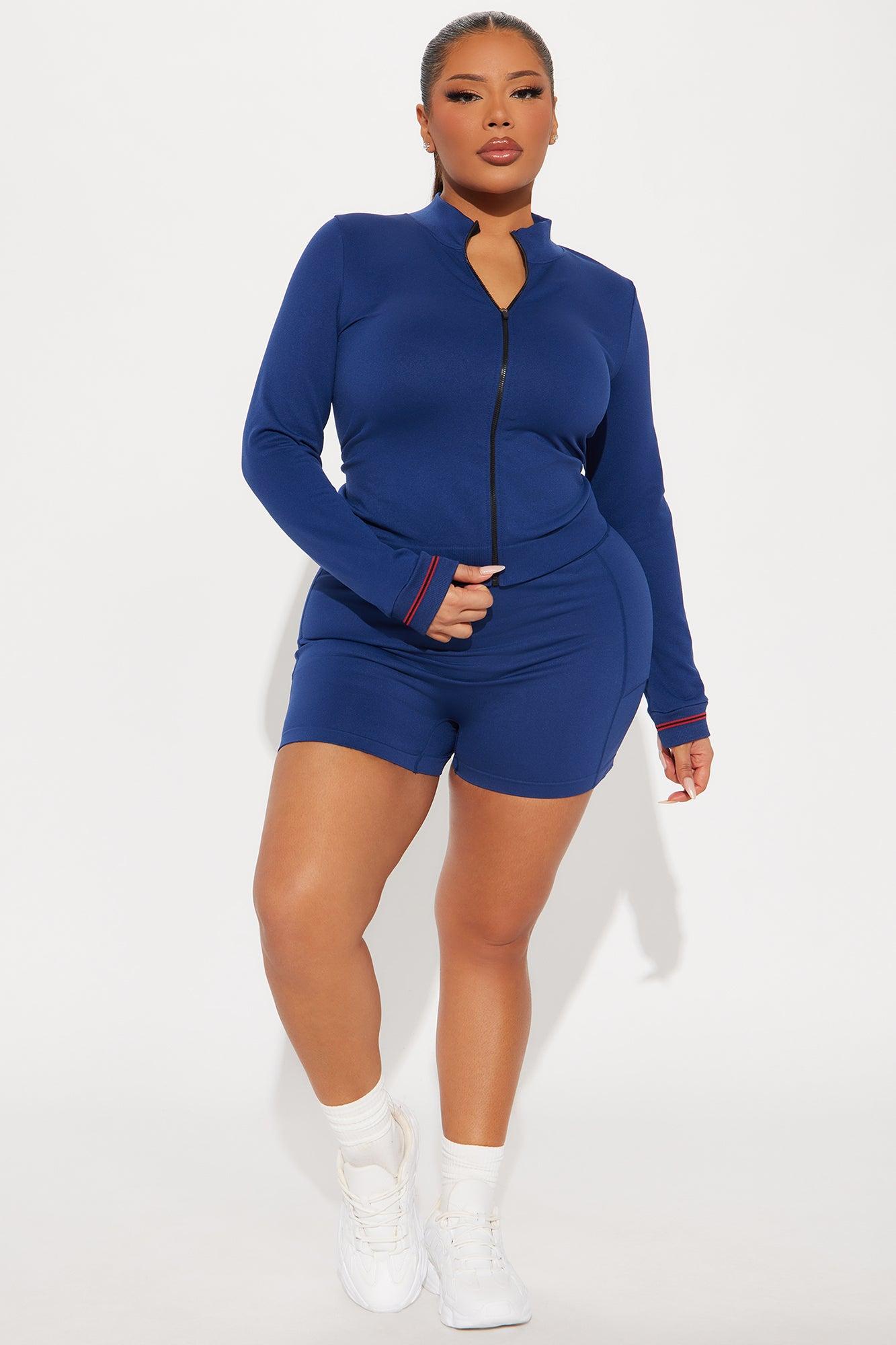 Power Up Flex Seamless Active Jacket - Midnight Blue Product Image