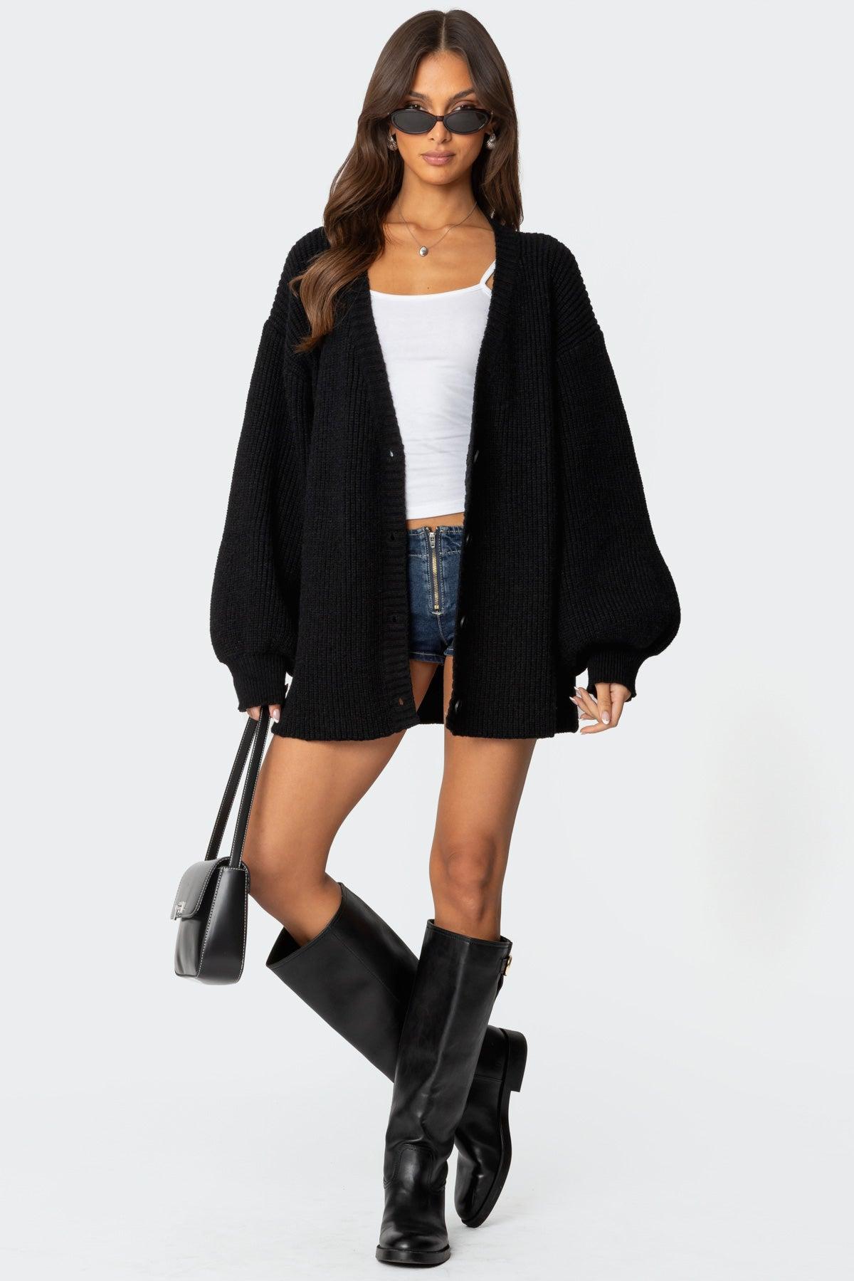 Mathilde Oversized V Neck Cardigan Product Image